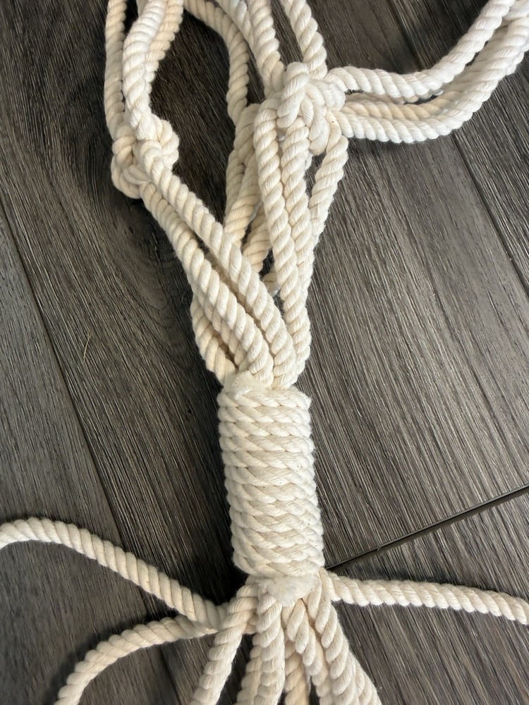 40 inch Tall Handmade Macrame Plant Holder