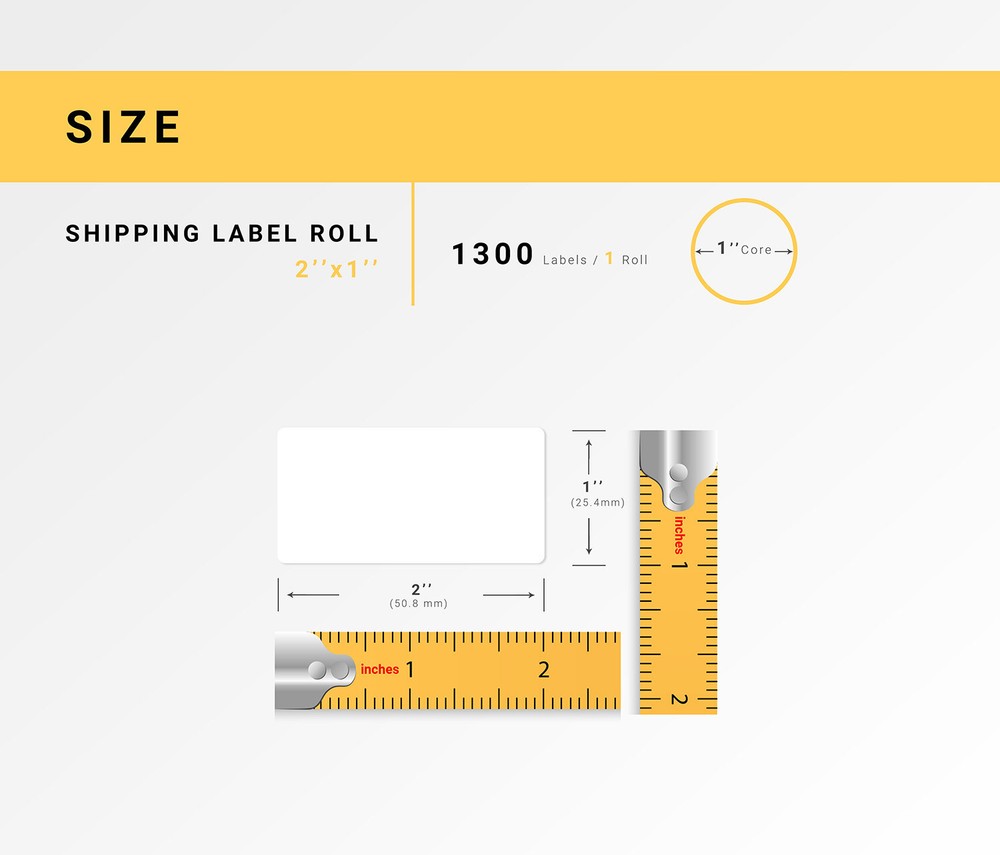 ZEBRA 2" x 1" POLYPROPYLENE- Direct Thermal (1) Roll 1300 Labels per Roll