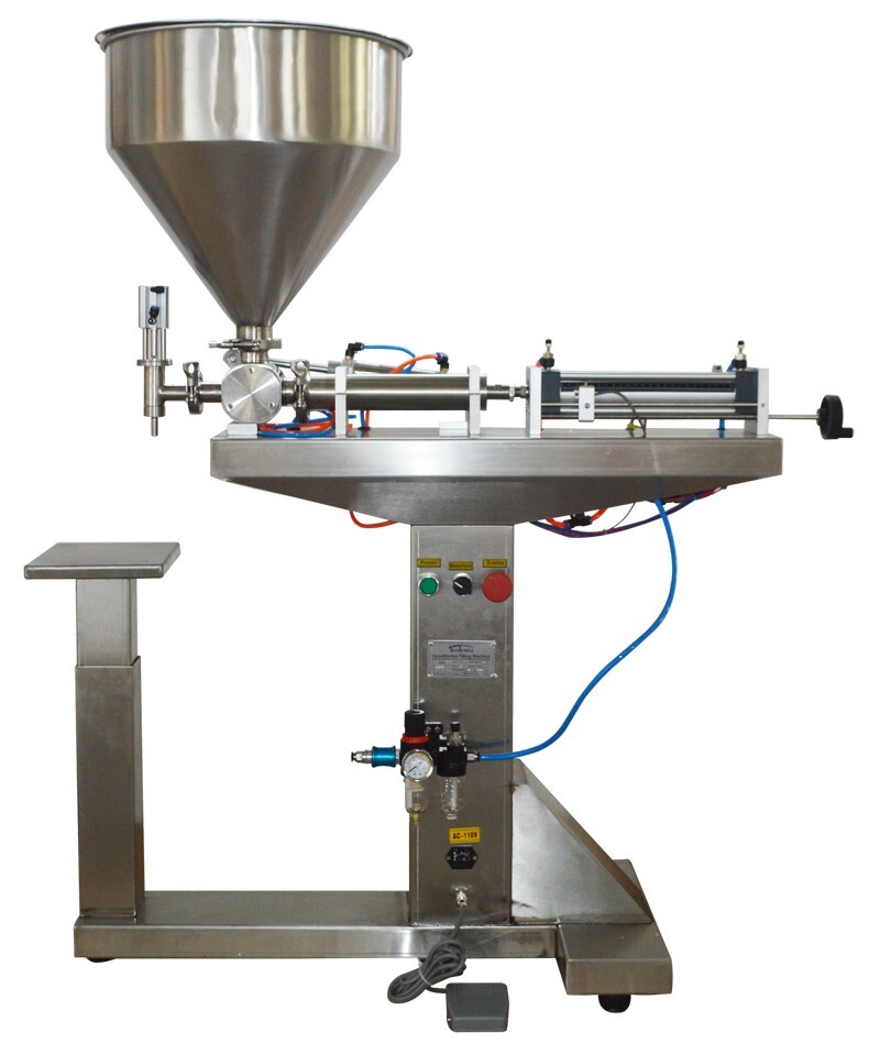 30ml-300ml Pneumatic Paste & Liquid Filling Machine Single Head Floor Type
