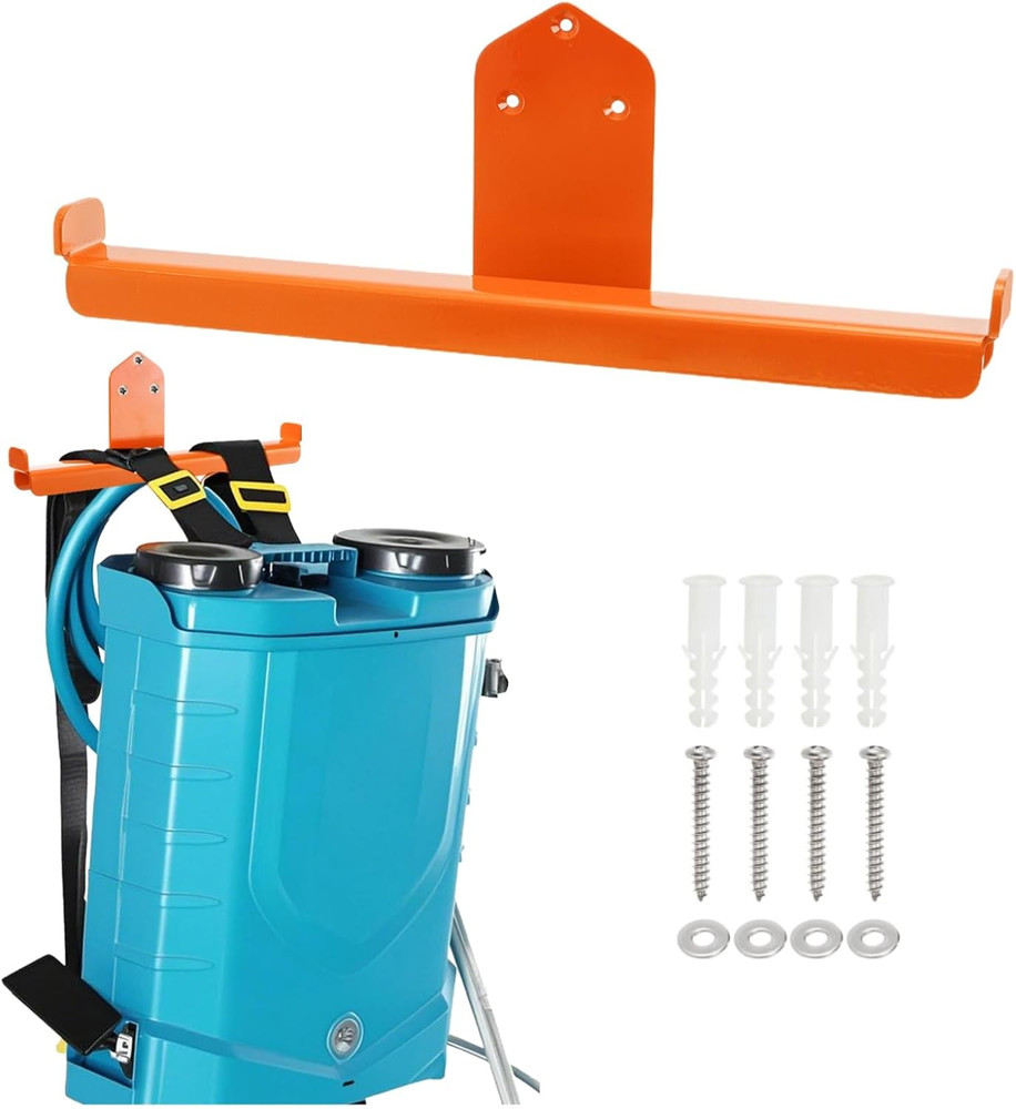 Heavy-Duty Backpack Blower Wall Mount Rack for Garage Organization