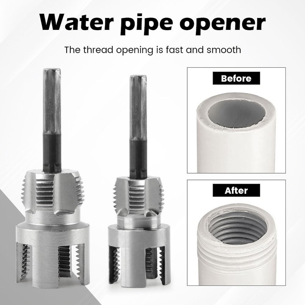2X 1/2'' & 3/4'' Integrated Internal & External Pipe Threading Tool for PPR PVC