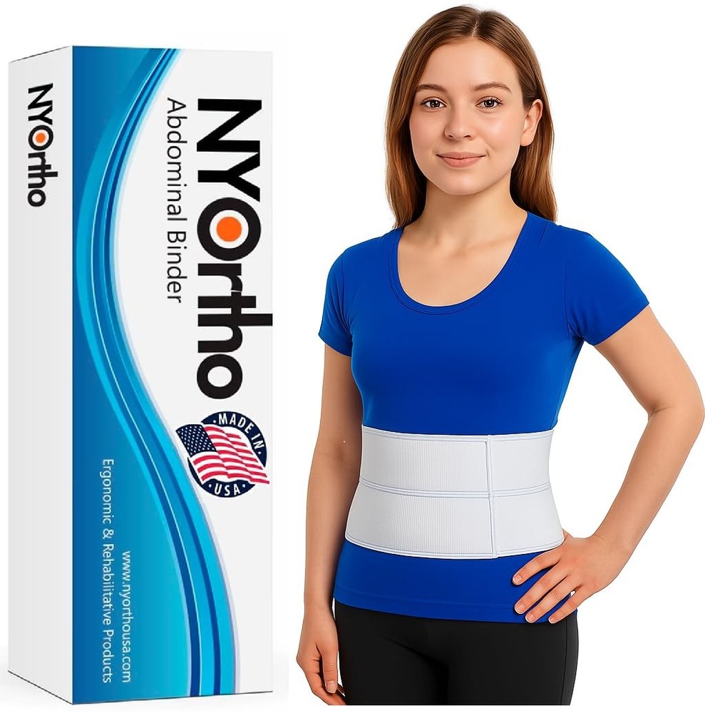 NYOrtho Pediatric Abdominal Binder 6" 2-Panel Post-Surgery Compression Wrap