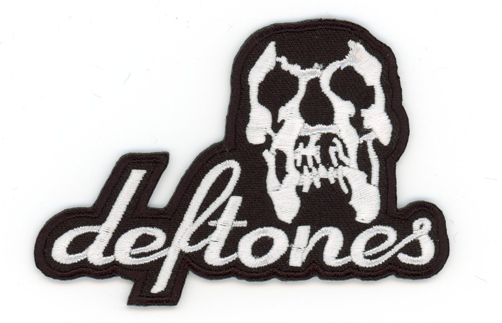 Deftones Patch Shaped Band Logo Embroidered Iron-On Sew-On Retro Jacket Vest