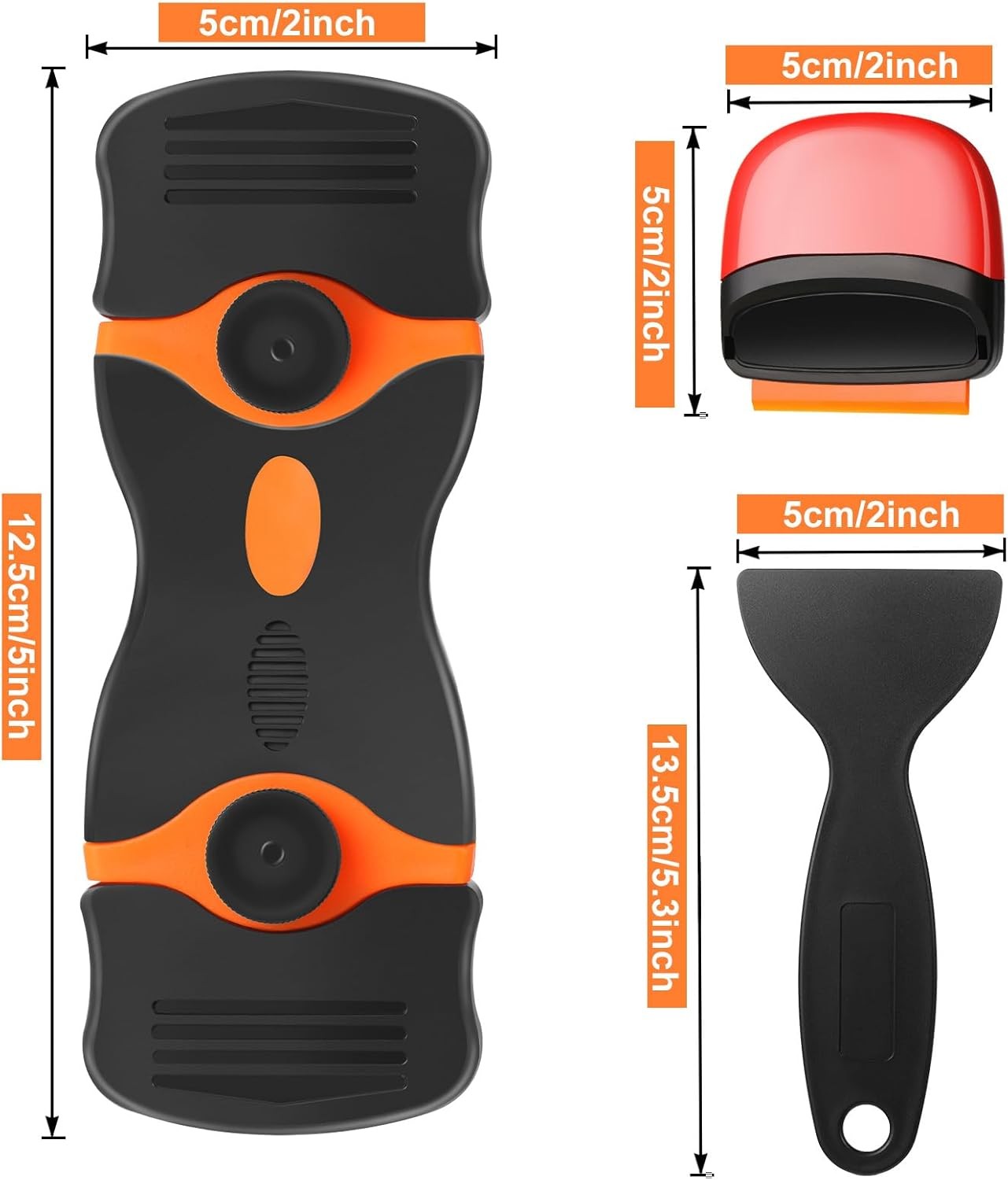 Tallew 9 Pcs Plastic Scraper Tool Sticker Plastic Razor Blade Scraper Plastic Pi