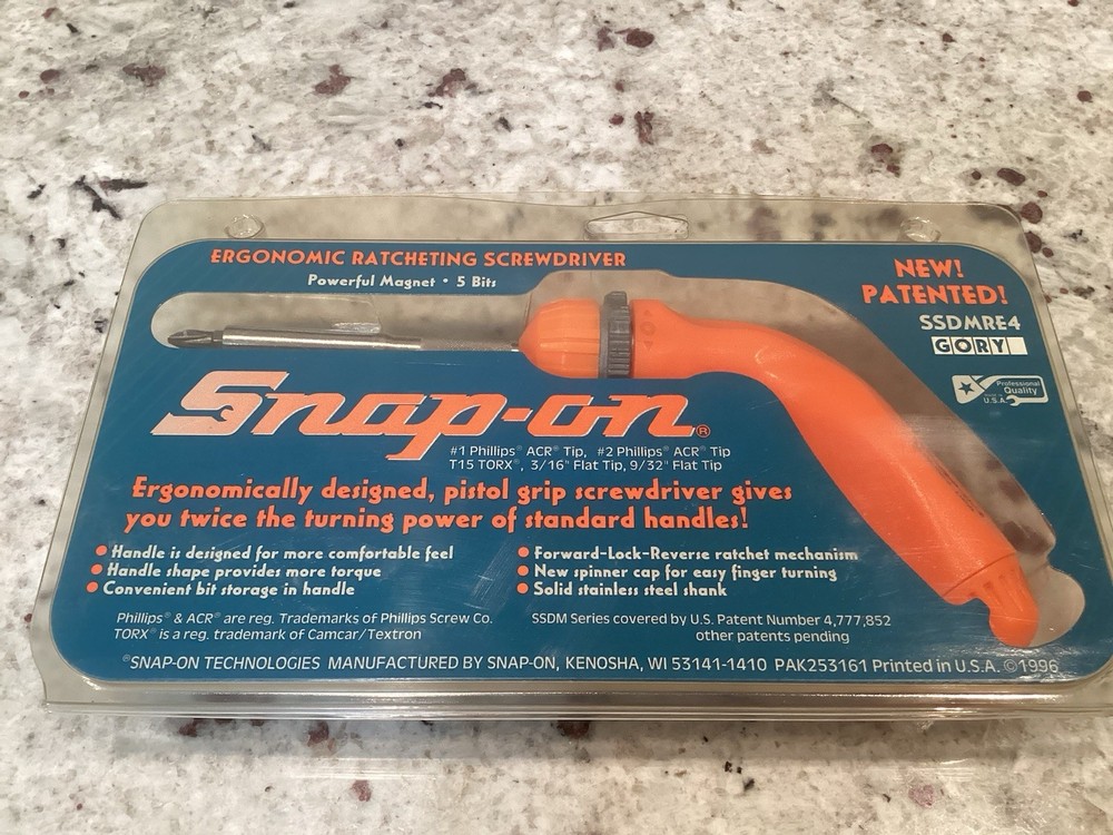 Snap On Tools SSDMRE4, Pistol Grip, 5 Bits Included