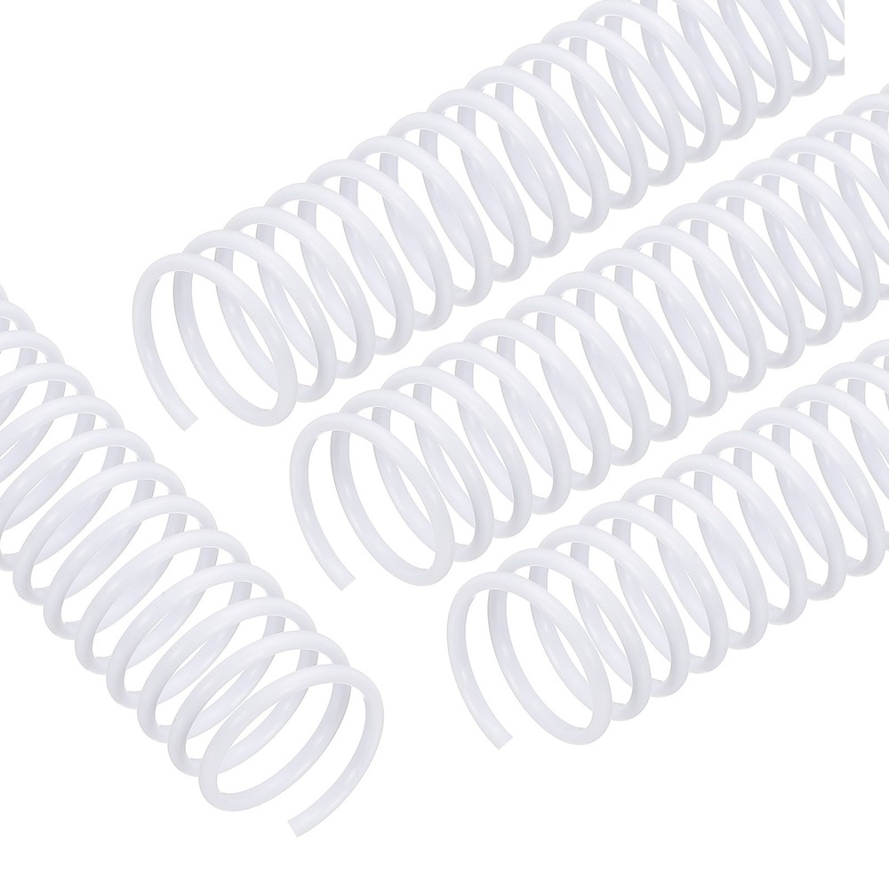 100 Pack Spiral Binding Coils, 14mm(9/16") Binding Coils, White