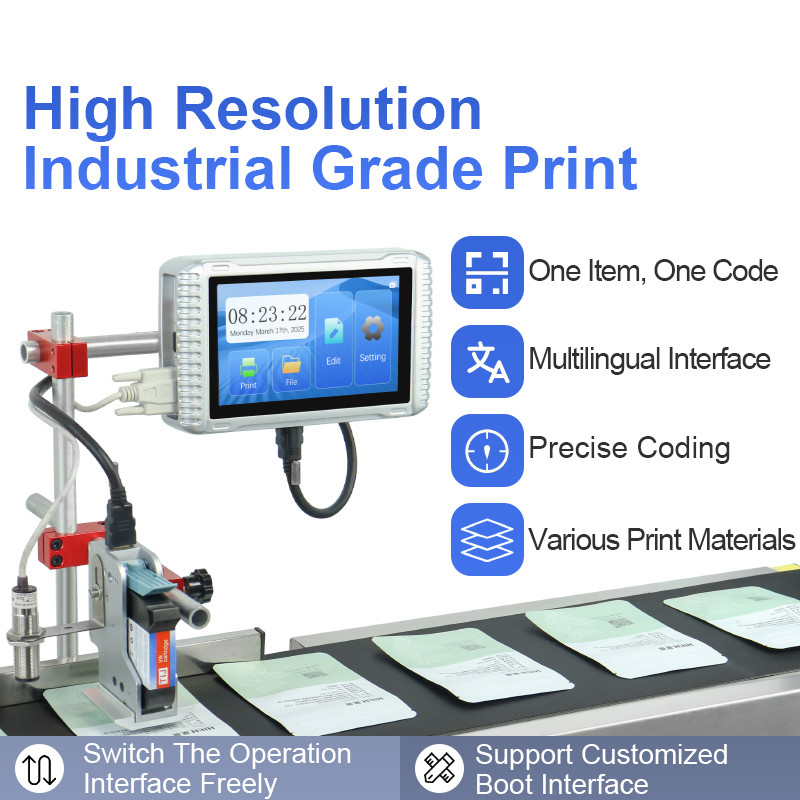 Online inkjet printer does not include conveyor printing batch number