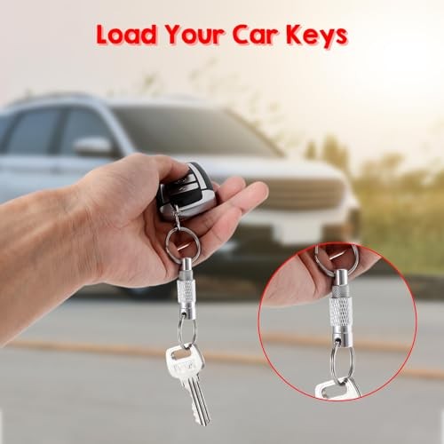 LLOUSSAK Quick Release Keychain for Men, Detachable Key Ring Quick Release,
