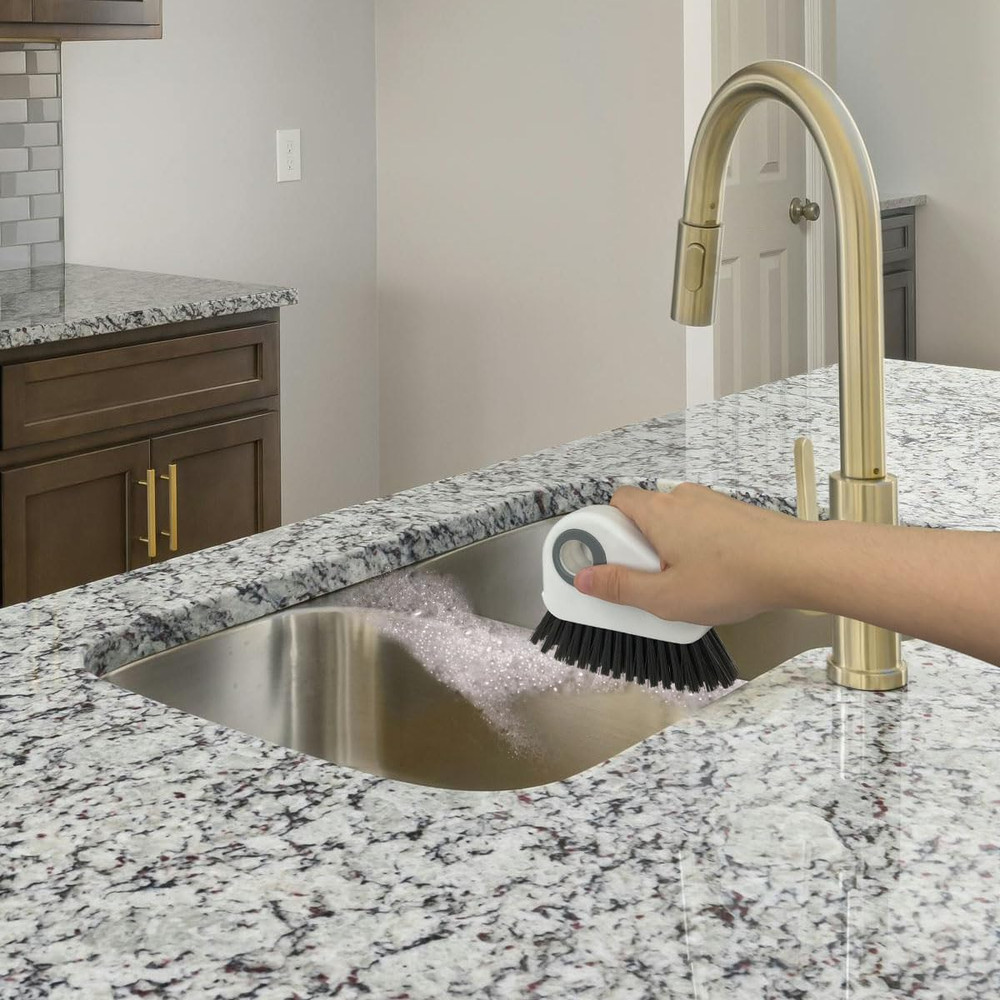 Durable 2-Piece Window & Door Track Cleaning Brush Set with Scraper