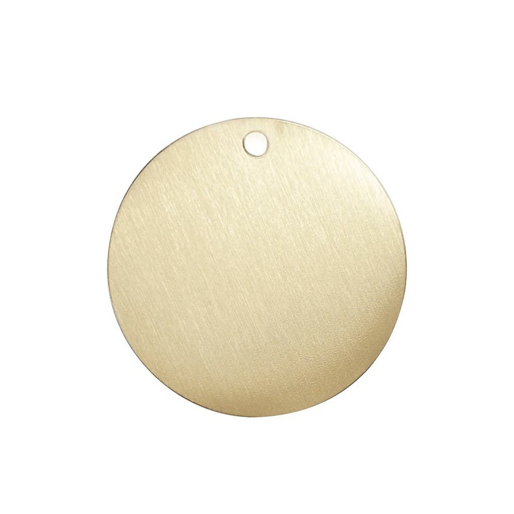 100pcs Round Blank Brass Tag Dog Tag Pendant for engraving (25mm x 2mm)