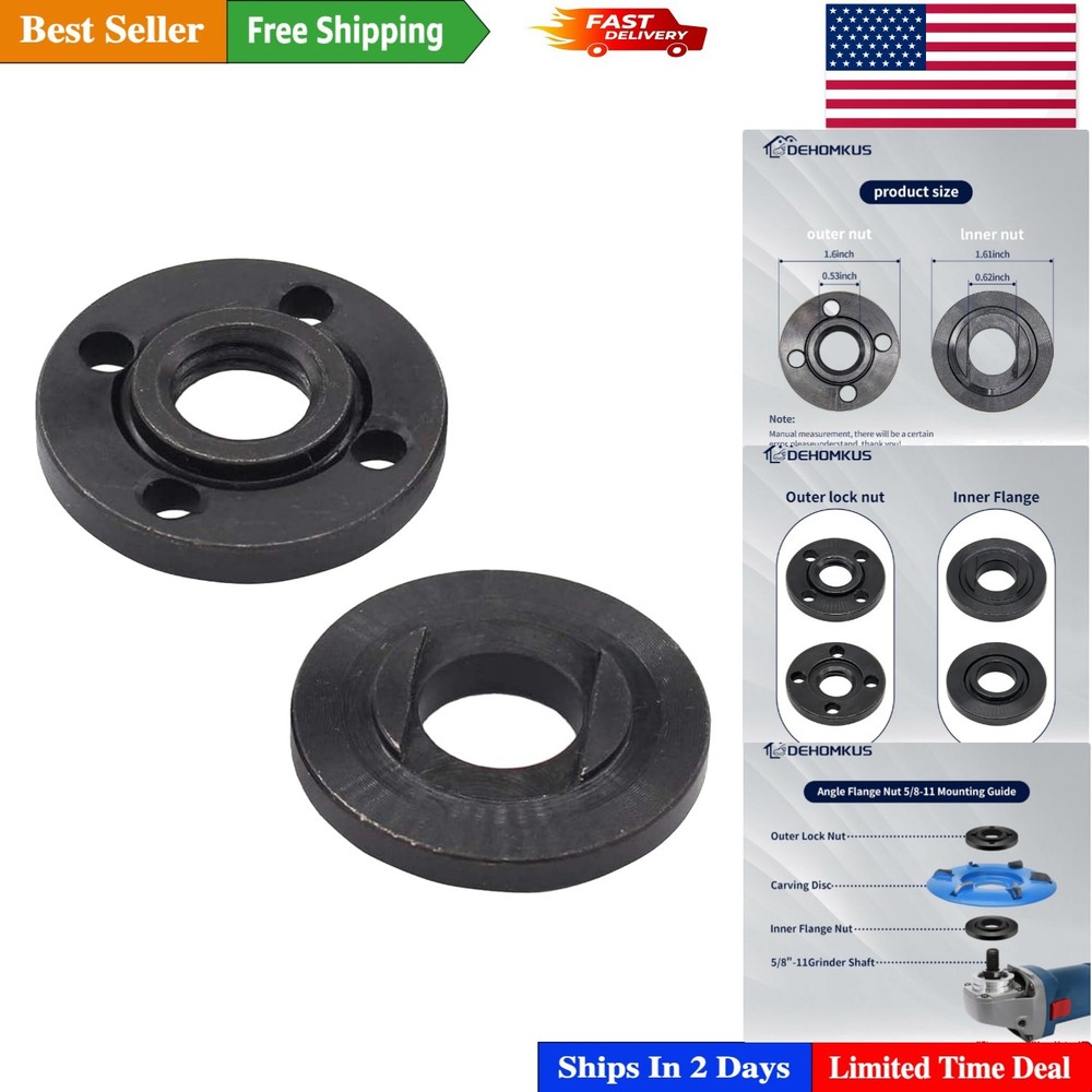 Precision 5/8"-11 Angle Grinder Flange Nut for Reliable Grinding Performance