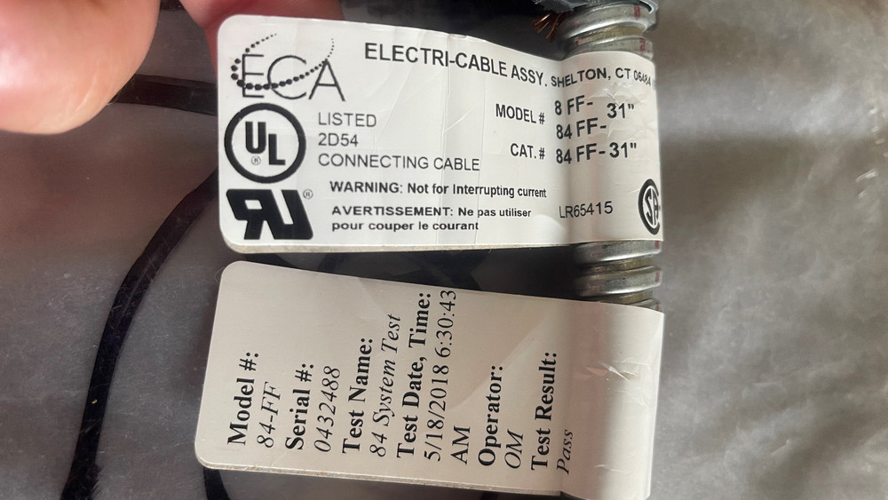 Electri-Cable Assemblies Extended/Corner Cable 31" 84-FF