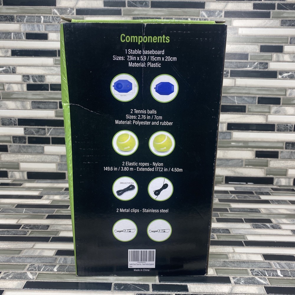 🎾Single Tennis Trainer Selfstudy Training Tool Exercise Baseboard Sparring US🎾
