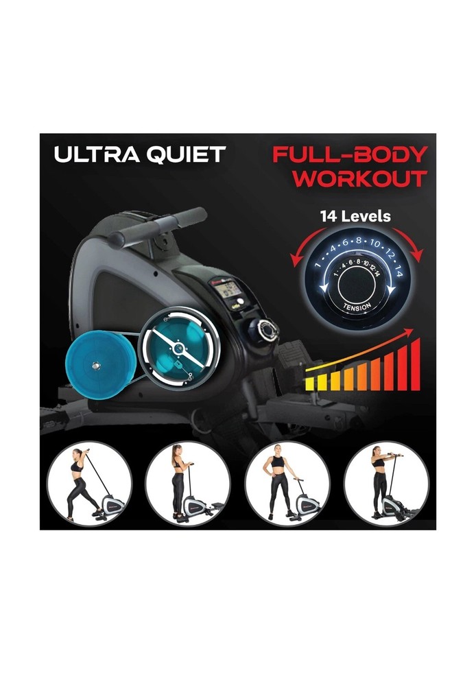 Fitness Reality Magnetic Rowing Machine with Bluetooth Workout Tracking Built...