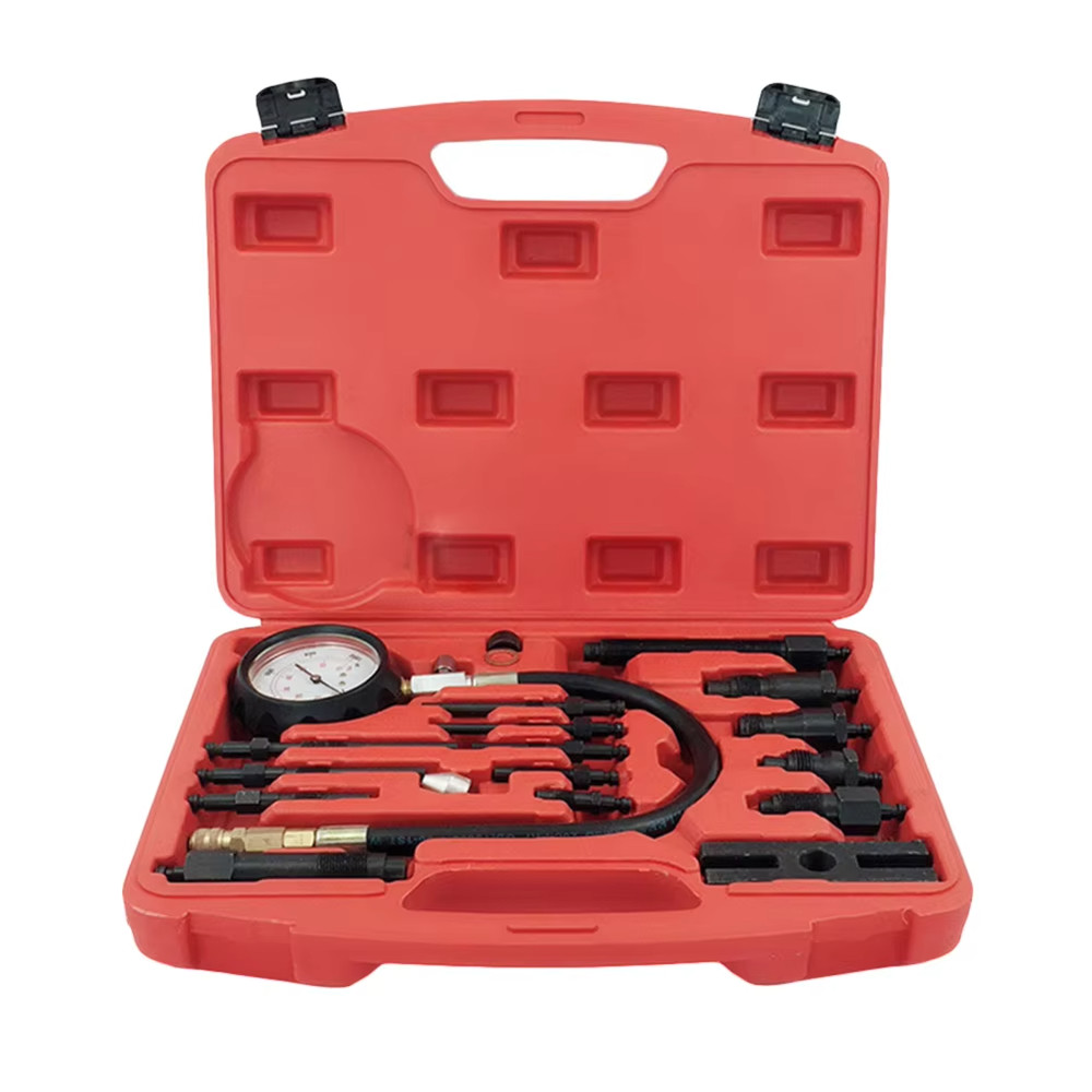 Professional Diesel Engine Cylinder Compression Tester Kit With Case 0-1000PSI