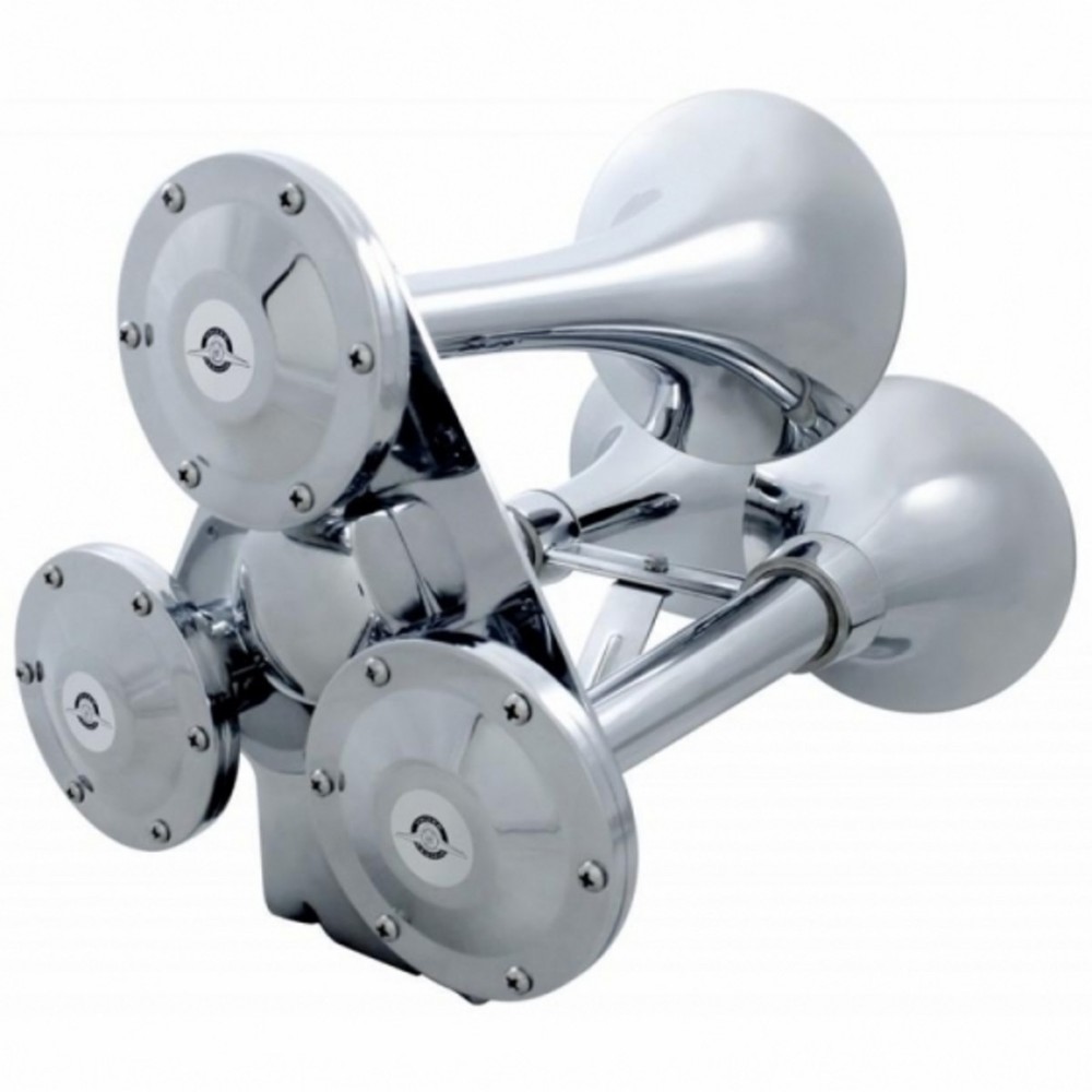 3 Trumpets Air Powered Train Horn With Support Bracket