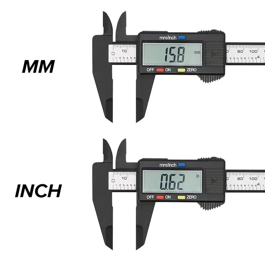 100mm Digital Caliper Carbon Fiber Electronic Vernier Measuring Tool