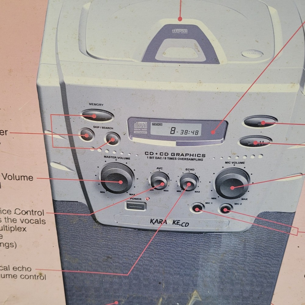 Karaoke Cd Graphics Player WK-021 In Box