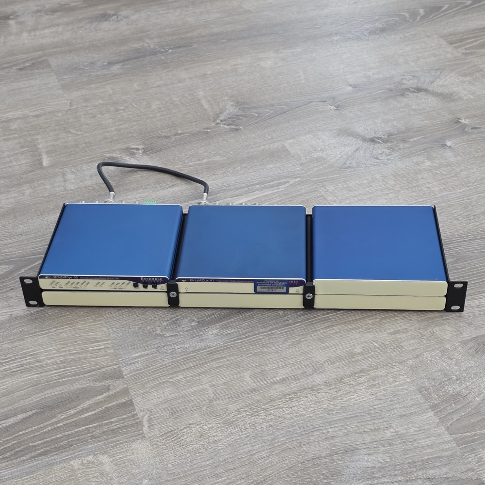 Ensemble Designs BrightEye Rack Bundle (1) BE55 Sync Gen (2) BE41 DA - Powers On