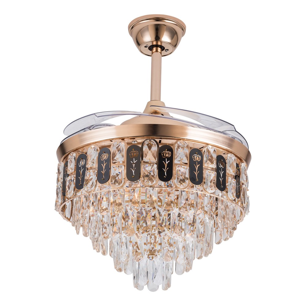 42 Inch 110V LED Ceiling Fan Adjustable Ceiling Light Fan With Remote Control