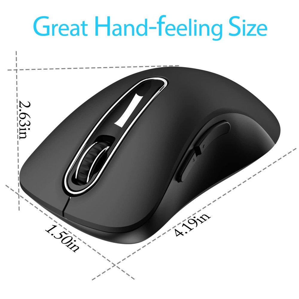 2.4G Wireless Mouse 1200 DPI Computer Wireless Mouse with USB Receiver Portab...