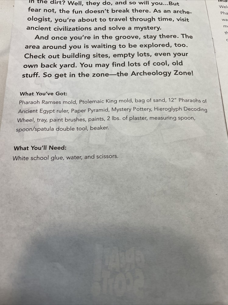 Educational Digging Archeology Zone /Kit for Kids (read Description)