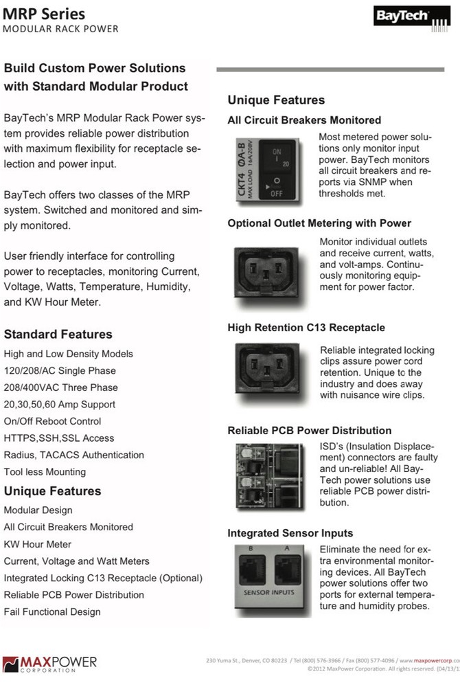 Baytech MRP14.02.112.314B-25 Network Managed Power Distribution Unit