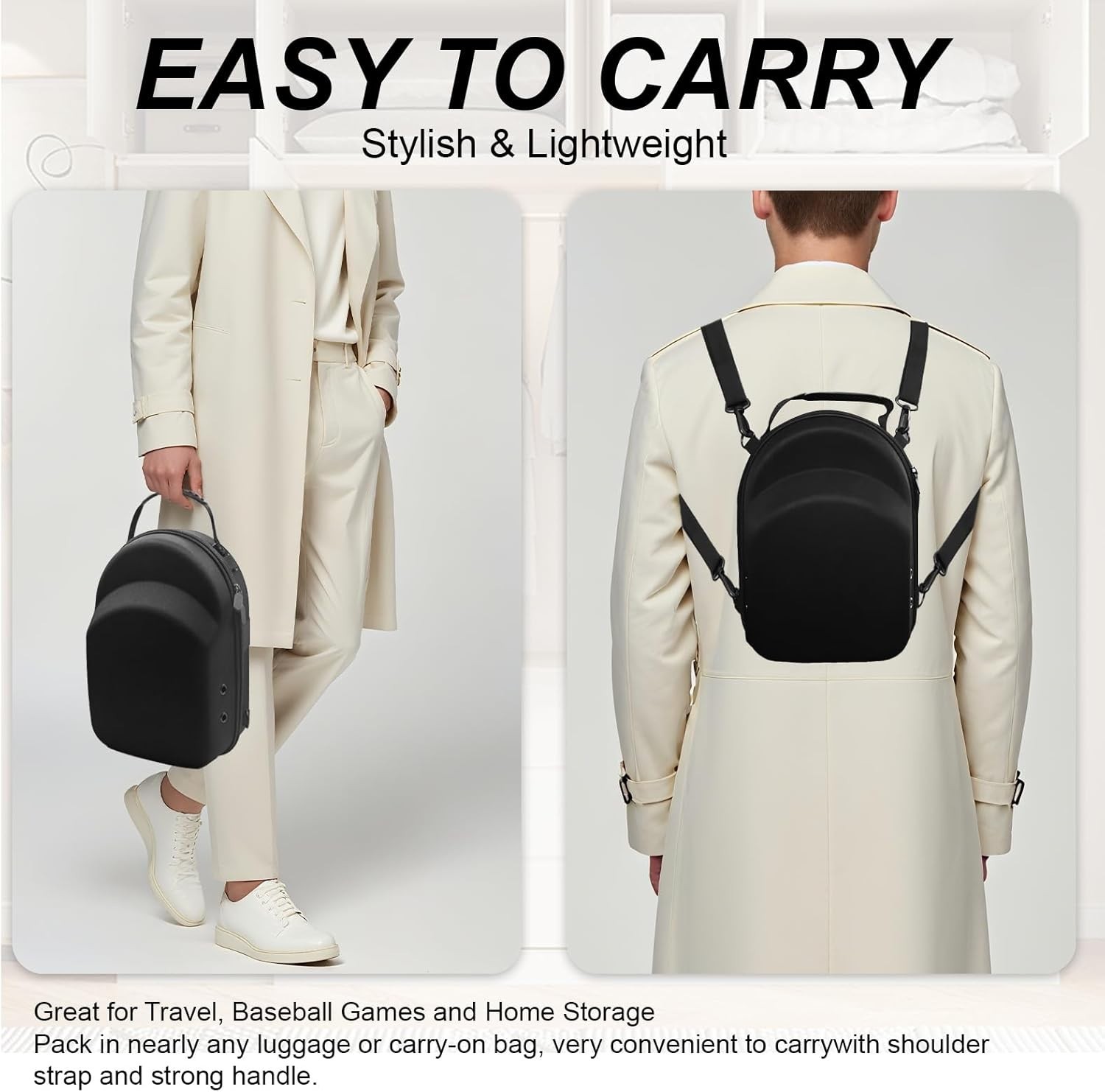 Compact Hat Protector Case with Adjustable Strap - Ideal for Travel & Gifting