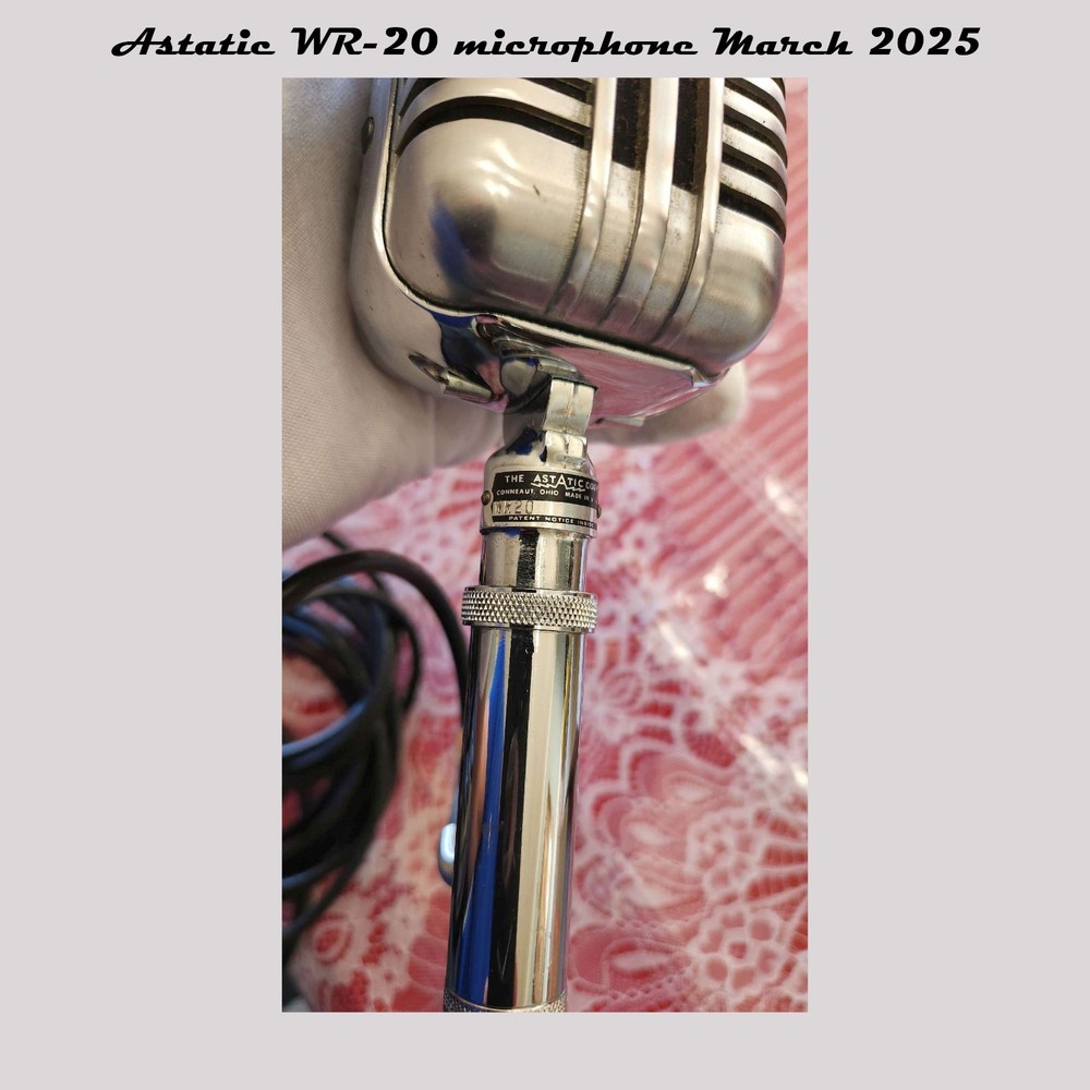 Astatic WR-20 Dual Crystal Microphone. Untested. Original Box with Extras