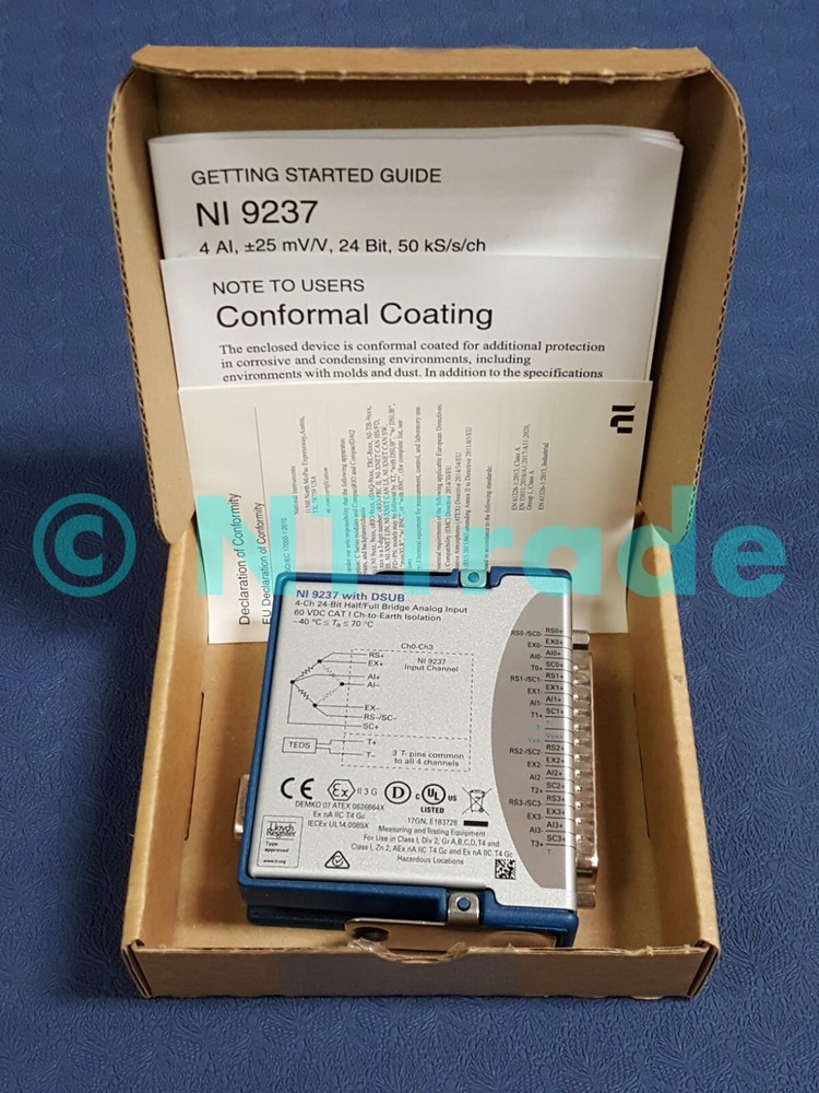 National Instruments NI-9237 cDAQ Bridge Module, D-Sub, Conformal Coating