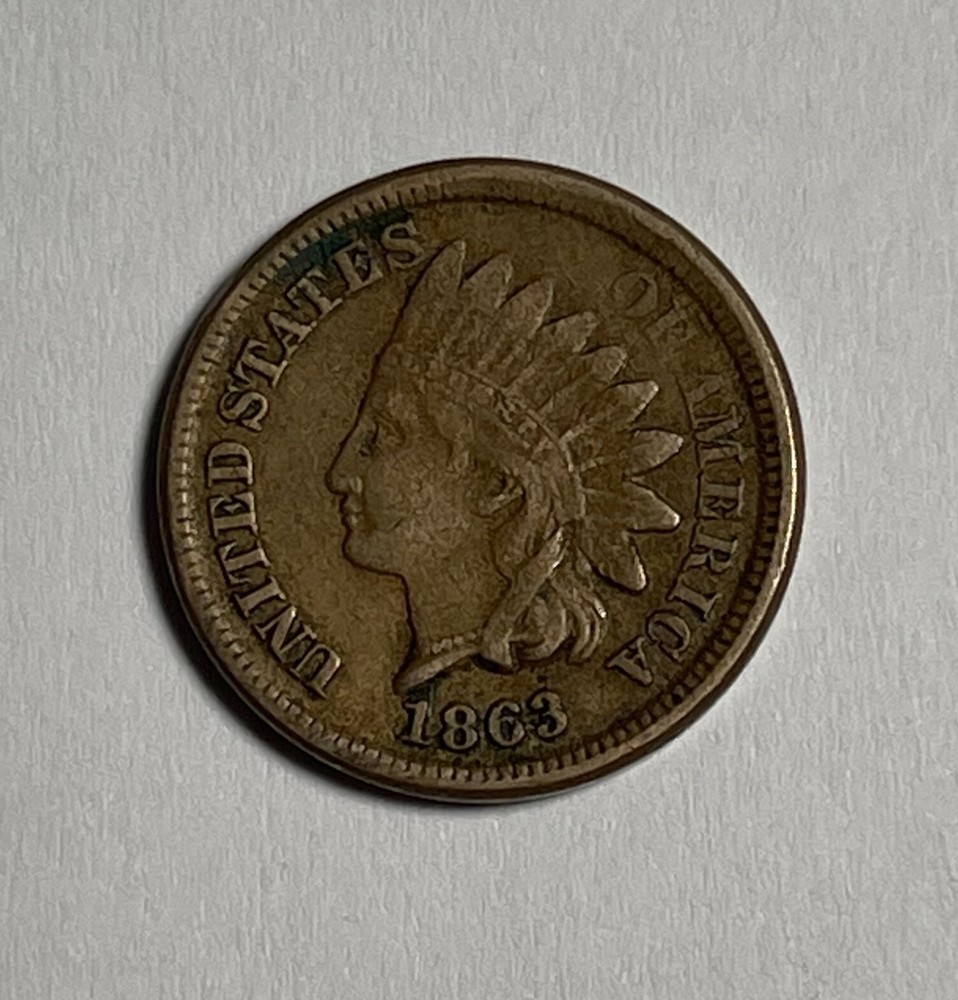 1863 Indian 1C (#7839) VF.