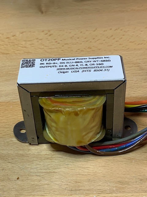 OT20PP- STD Output transformer 25VA & 8K/6K6 to 4/8/16 ohm