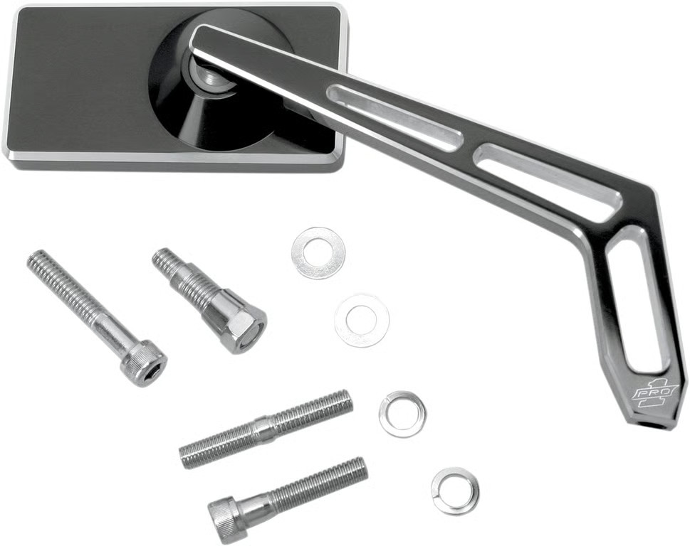 Pro-One Performance Rectangular Smooth Head Mirror with Weekend Warrior Cutout S