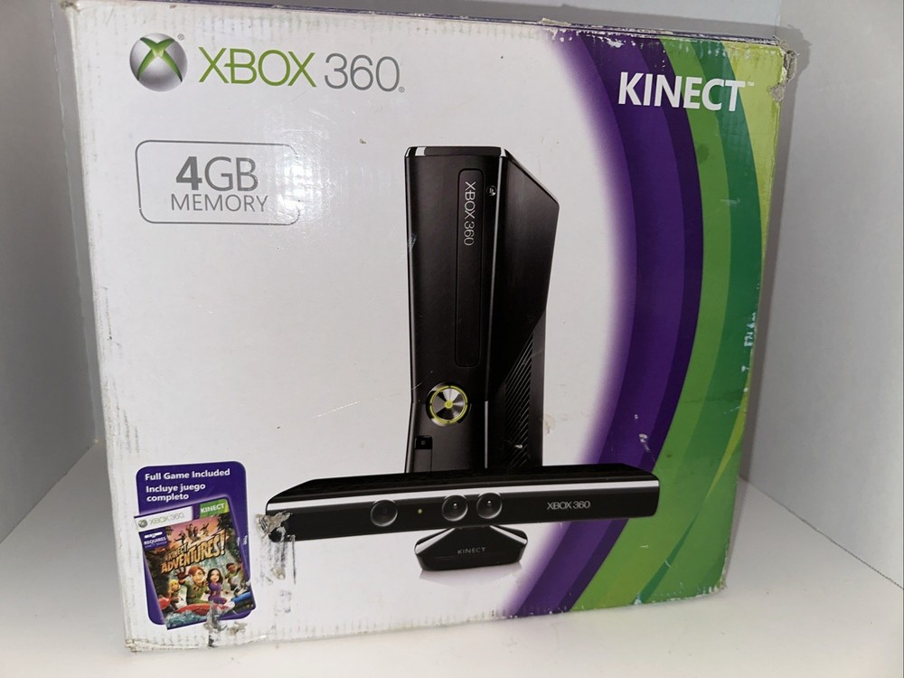 Xbox 360 S Black Model 1439 With Kinect Sensor 4GB
