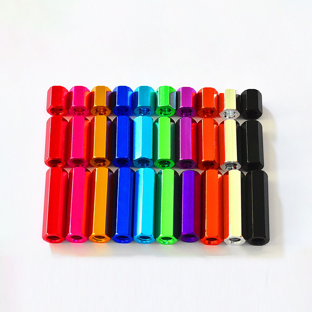 6# SOLID BRASS HEX STANDOFF NUT/THREADED HEX CONNECTOR/SPACER STANDOFF NUT COLOR