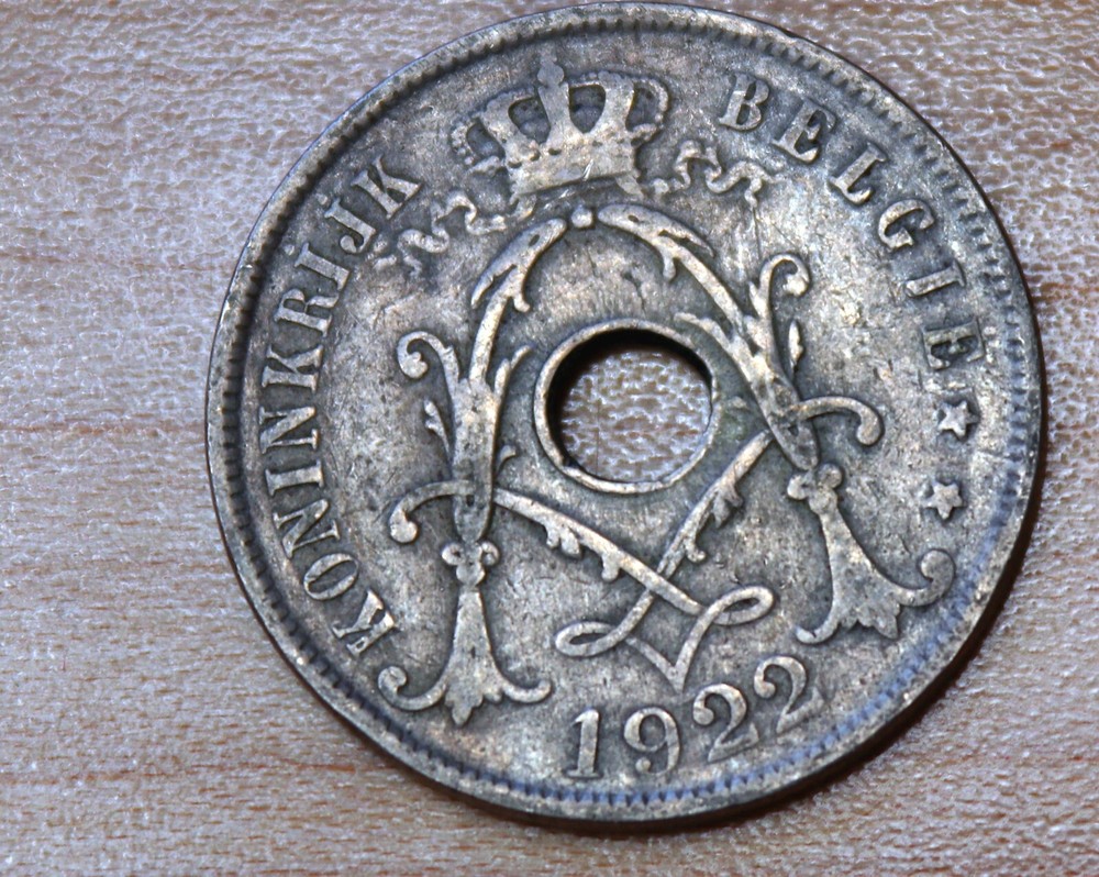1922 Belgium 25 Centimes Dutch text