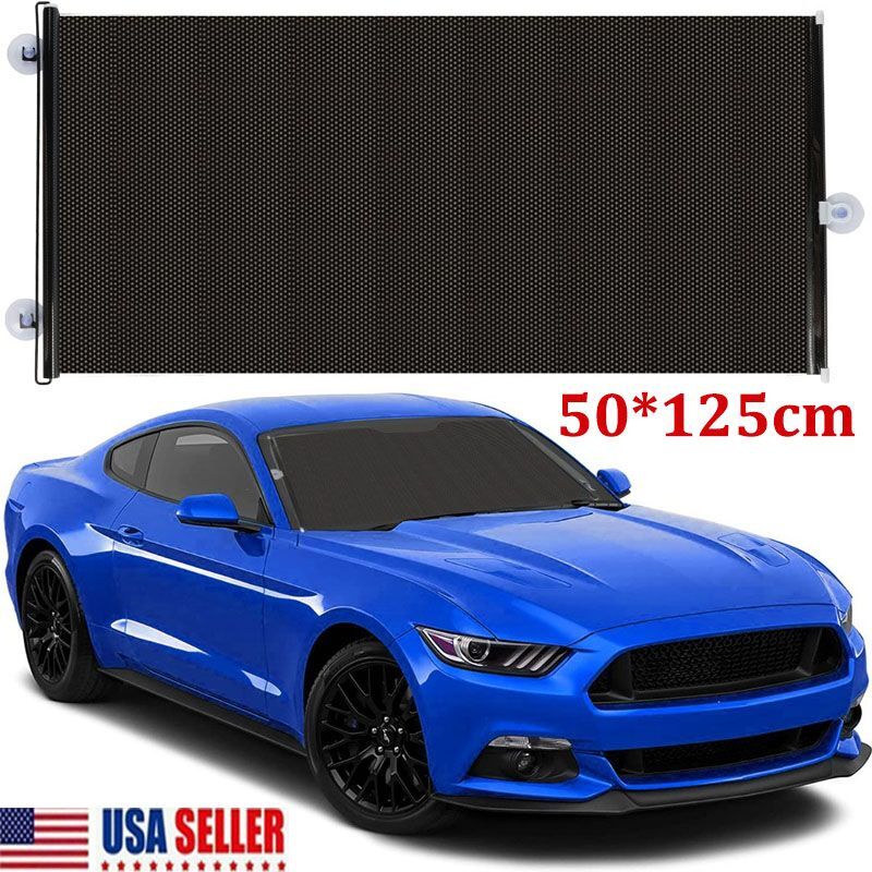 Auto Retractable Car Front Rear Window Windshield Sun Shade Shield Cover Visor
