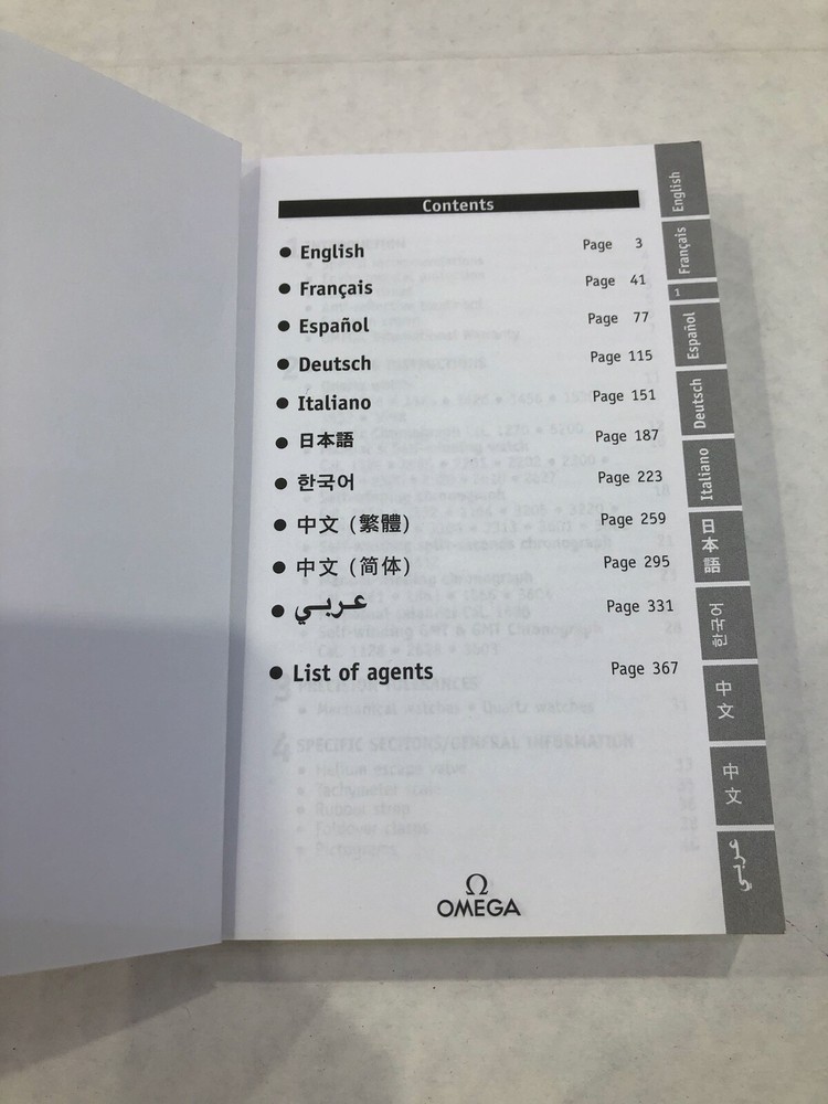 Omega Operating Instructions Manual Booklet Genuine User Guide