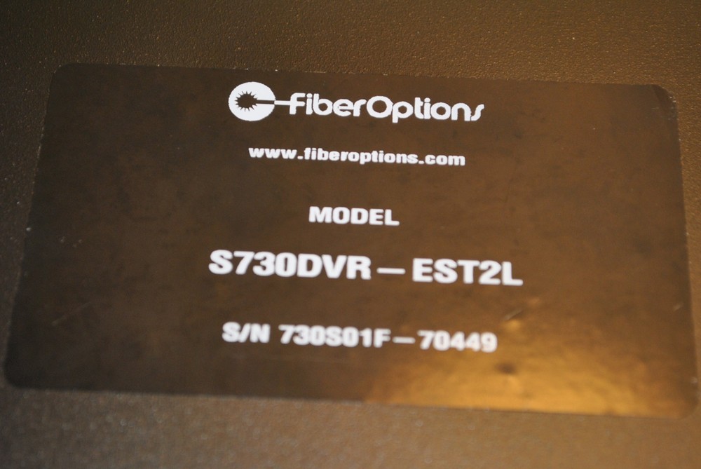Fiber Options S730DVR-EST2L Digital Video with Universal Data