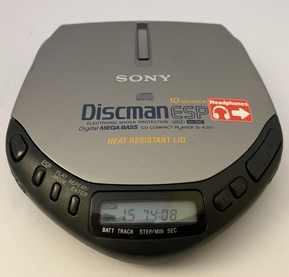 Sony Discman D-E301 ESP Mega Bass Compact Portable CD Player