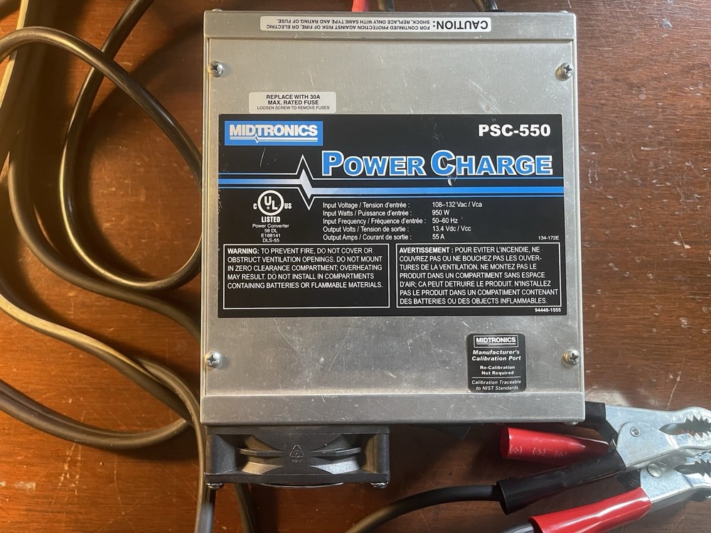 Midtronics PSC-550S KIT Fully Automatic 12V 55A Regulated DC Power Supply and Ca