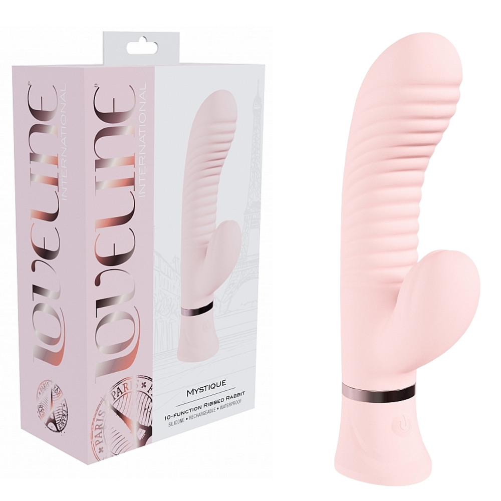 Ribbed Multi-Function Rabbit Vibrator G-spot Clitoris Silicone Stimulator