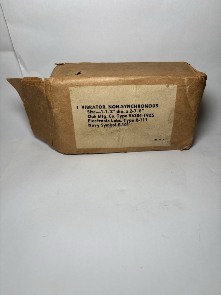 WW2 Surplus Non Synchronous Vibrator Navy Symbol E-101