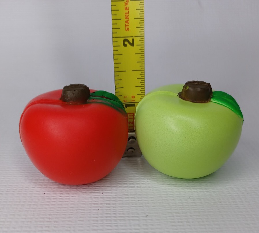 Tiny 1.5" Red & Green Apple Squishys Squishies Squishy Squeeze Toy