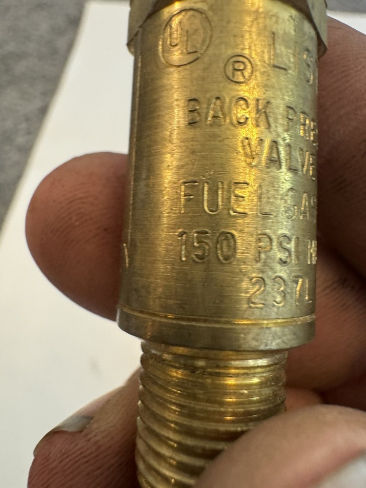 Smith Welding Equipment H686A Back Pressure Valve