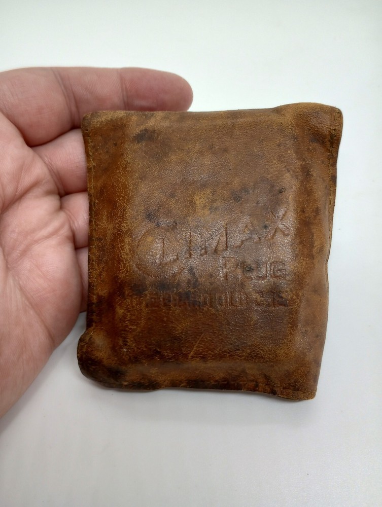 EARLY CLIMAX PLUG LEATHER POUCH.