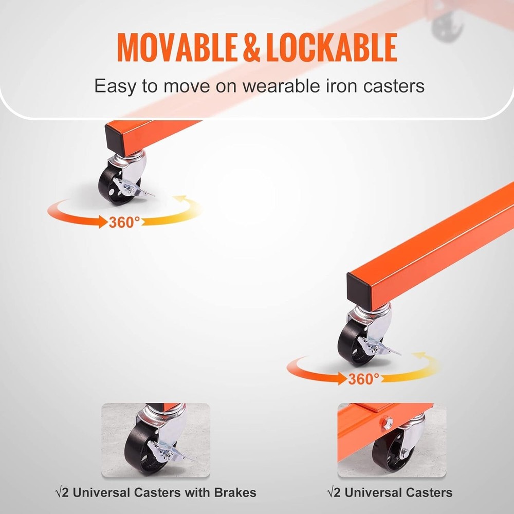 Versatile Engine Stand with Adjustable Arms and Quality Cast Iron Construction