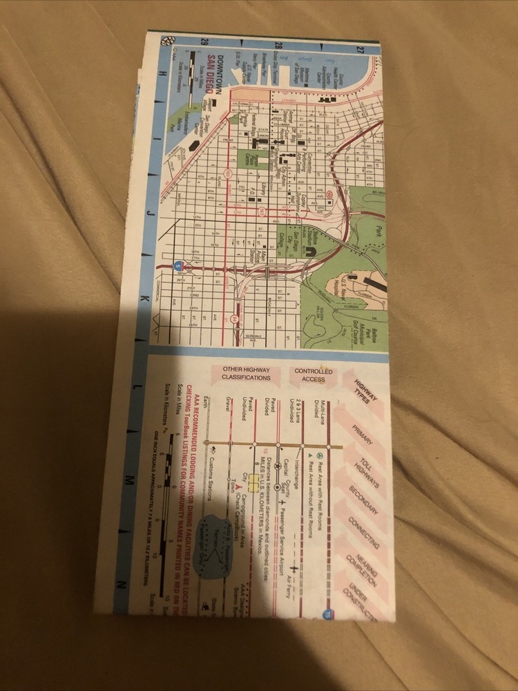 AAA California Map vintage 90s