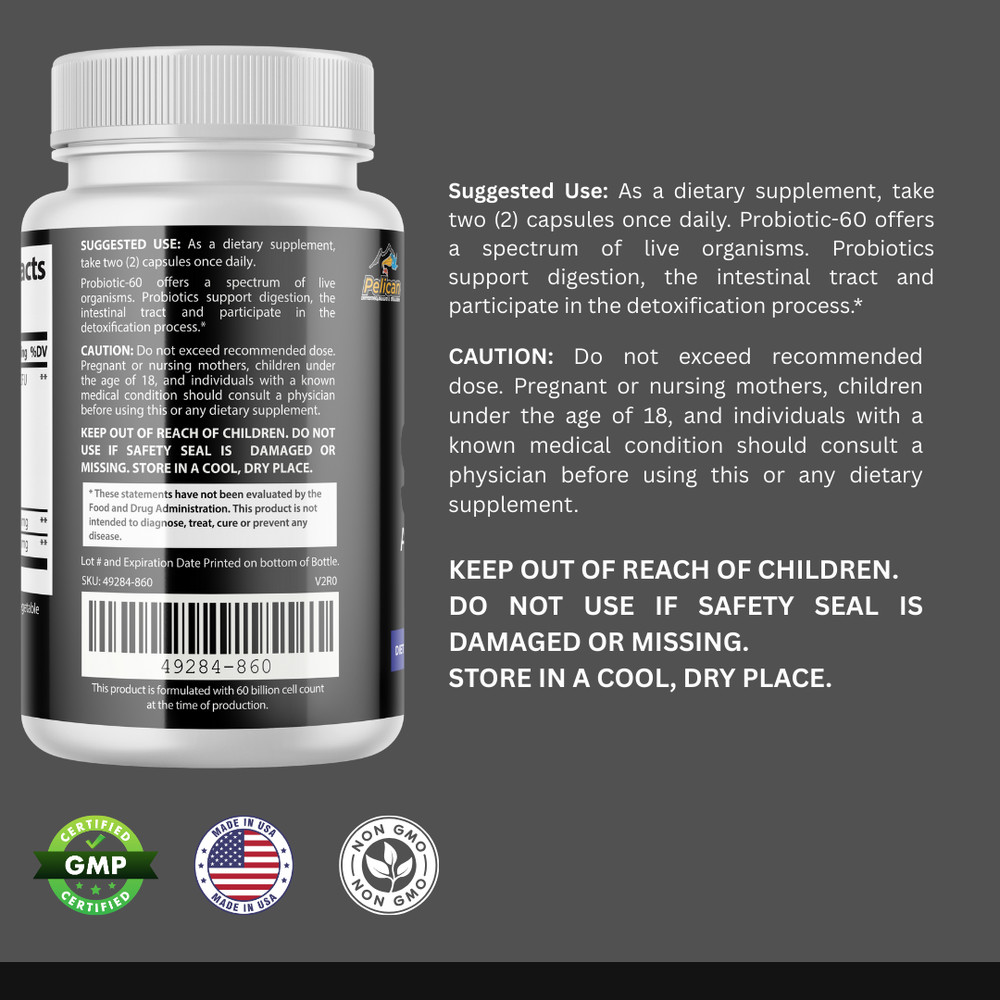 Flora Shield- Oral & Digestive Support- 12 Bottles- 720 Capsules
