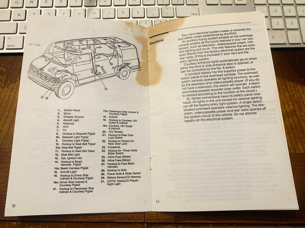 1993 Centaurus Conversion Van 16pg Owner’s Manual Guide Booklet RV Camper Book